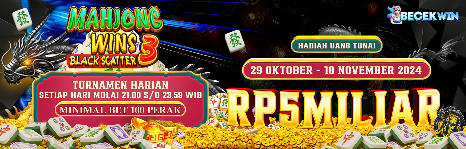 EVENT SCATTER MAHJONG WINS 3 SCATTER HITAM